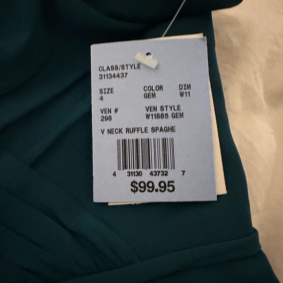 David’s bridal ruffle spaghetti strap chiffondress - Picture 5 of 7